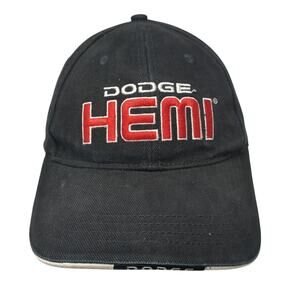 Dodge Hemi Baseball Cap Black One Size Adjustable Embroidered Hot Rods Plus